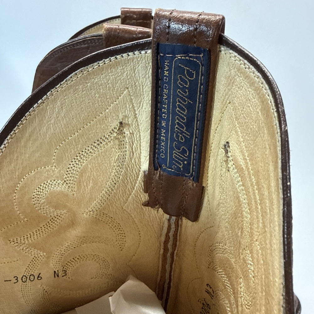 Panhandle Slim Western Boots Mens 8.5 D Brown Leather Cowboy Pull On - Picture 11 of 16